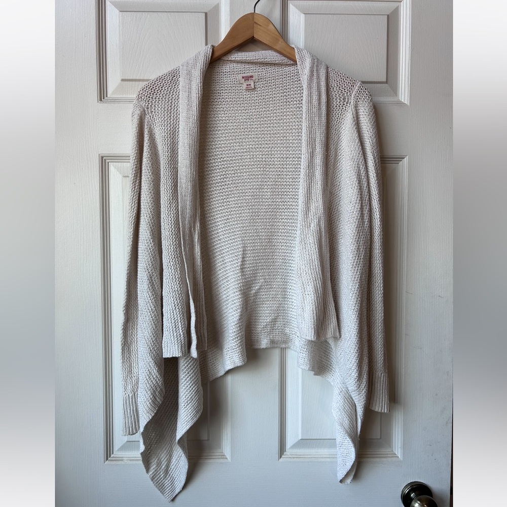 Mossimo Supply Co. Cream Open-Front Cardigan